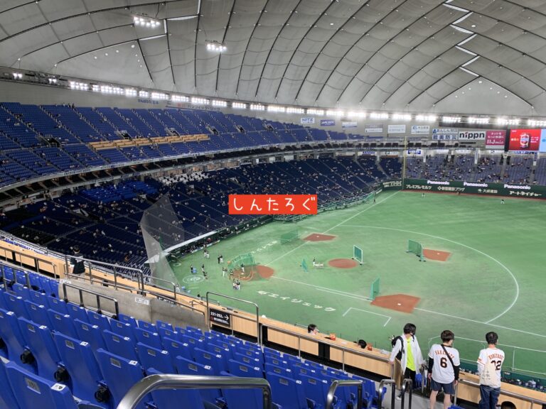 東京ドーム 座席表 4/6 降り注い 巨人vs阪神 @東京ドーム 3塁側